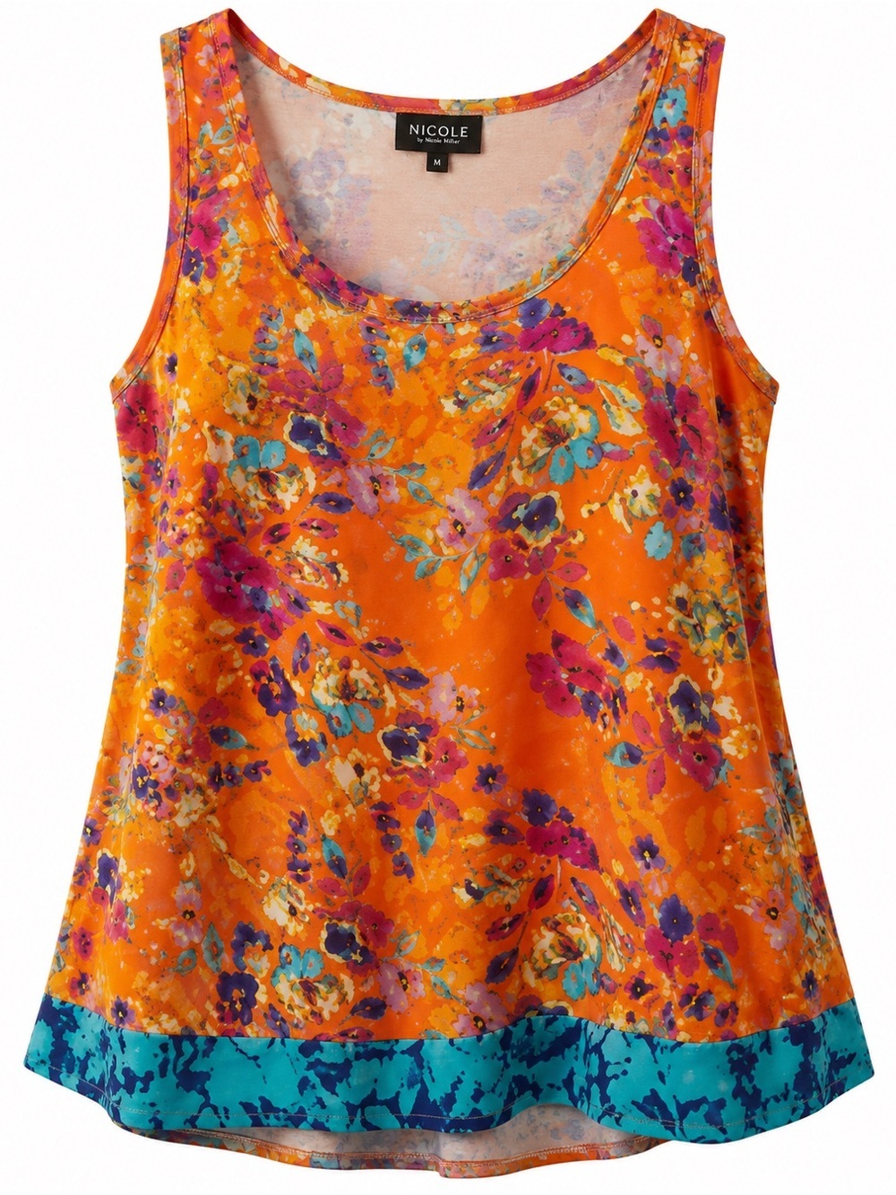Nicole by Nicole Miller orange floral tank